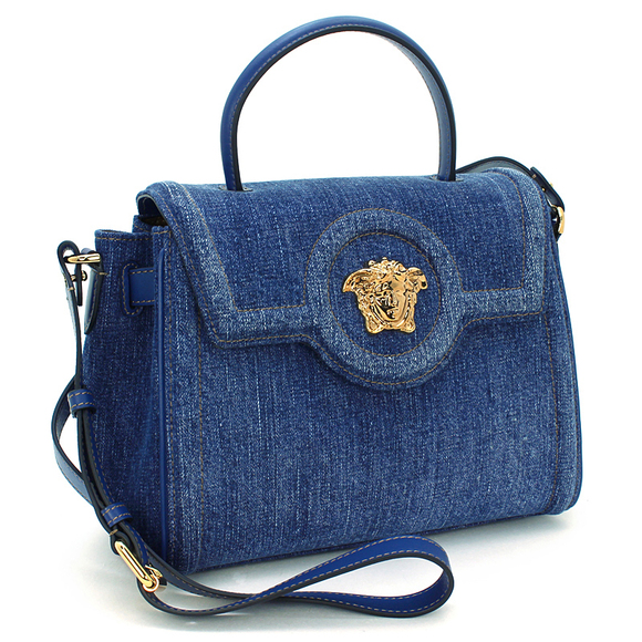 Versace Bag 2way Shoulder Bag La Medusa Denim Crossbody - Picture 7 of 7